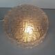 Plafonnier rond ou applique verrre moulé motif briques