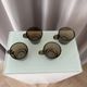Set of 4 Vintage Smoked Glass Coffee CSeups by ŠEDA – Czechoslovakia, 1970s