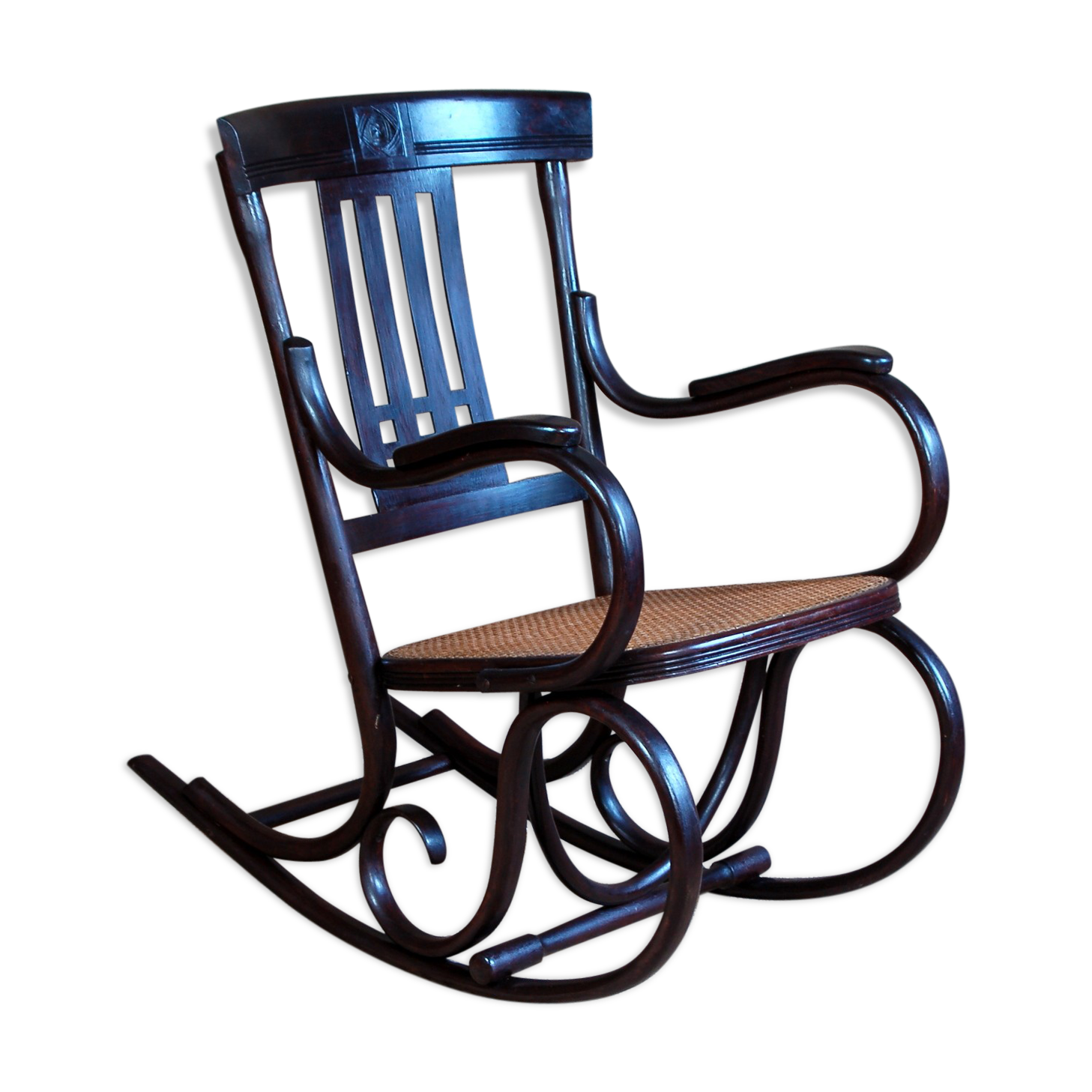 Rocking-chair art nouveau, Glasgow style Mackintosh