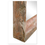 Large antique solid wood mirror (124 x 75 x 11cm)