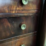 Empire period chest of drawers in mahogany and mahogany veneer