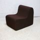 Chair, foam and velvet. Circa 1970
