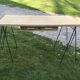 Desk architecture oak and steel design
