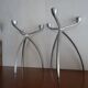 Pair of candlestick candlesticks design 3 metal lights