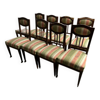 Empire style chairs, for renovation . Set of 9