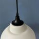 Mid-century milk glass pendant light attributed to Louis Kalff