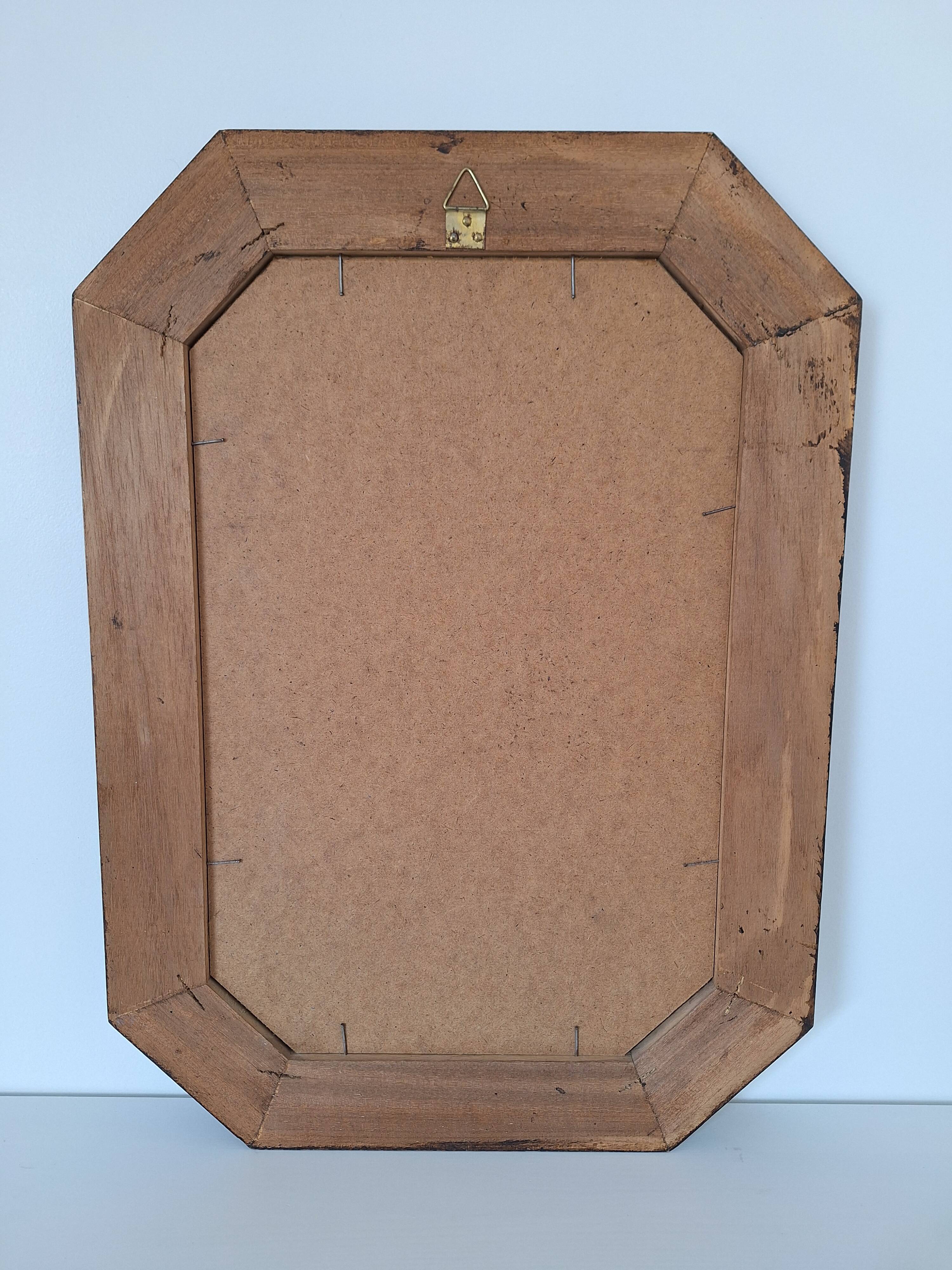 Vintage octagon mirror