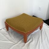 Yellow square pouf