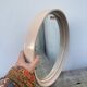 Miroir rond 1960 beige