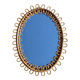Italian design rattan mirror by Franco Albini