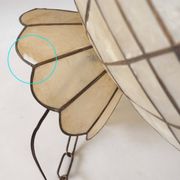 Giant mother-of-pearl mica pendant light