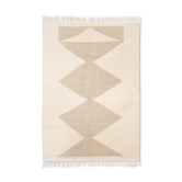 Kilim berbere ecru avec motifs rayures beige 130 x 65 cm