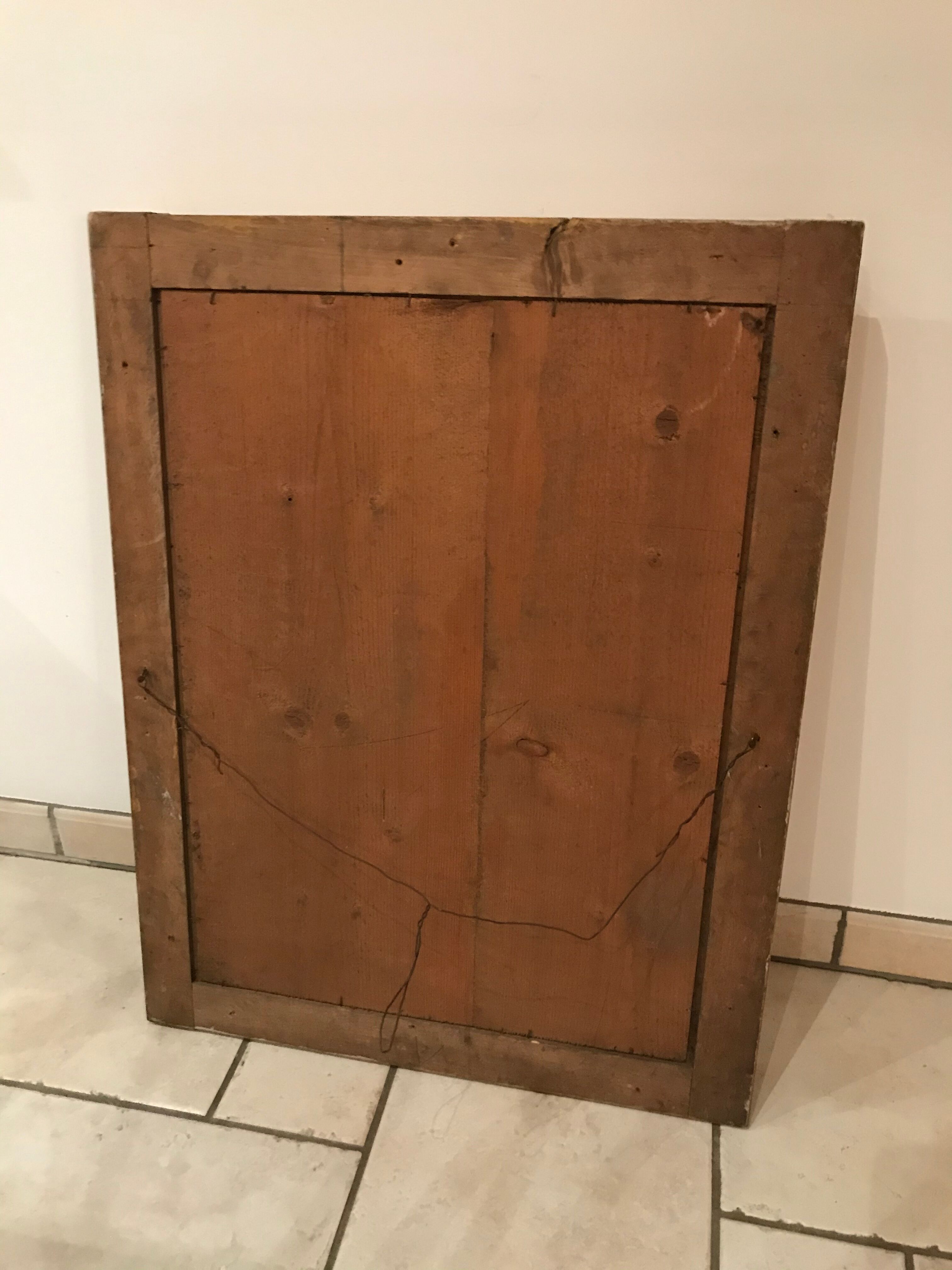 Miroir Louis XV à la feuille d’or d’origine 19eme 61x83cm