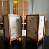 pair of dried flower lamps 1970