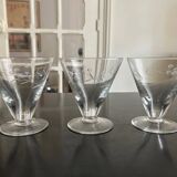 11 old engraved glasses