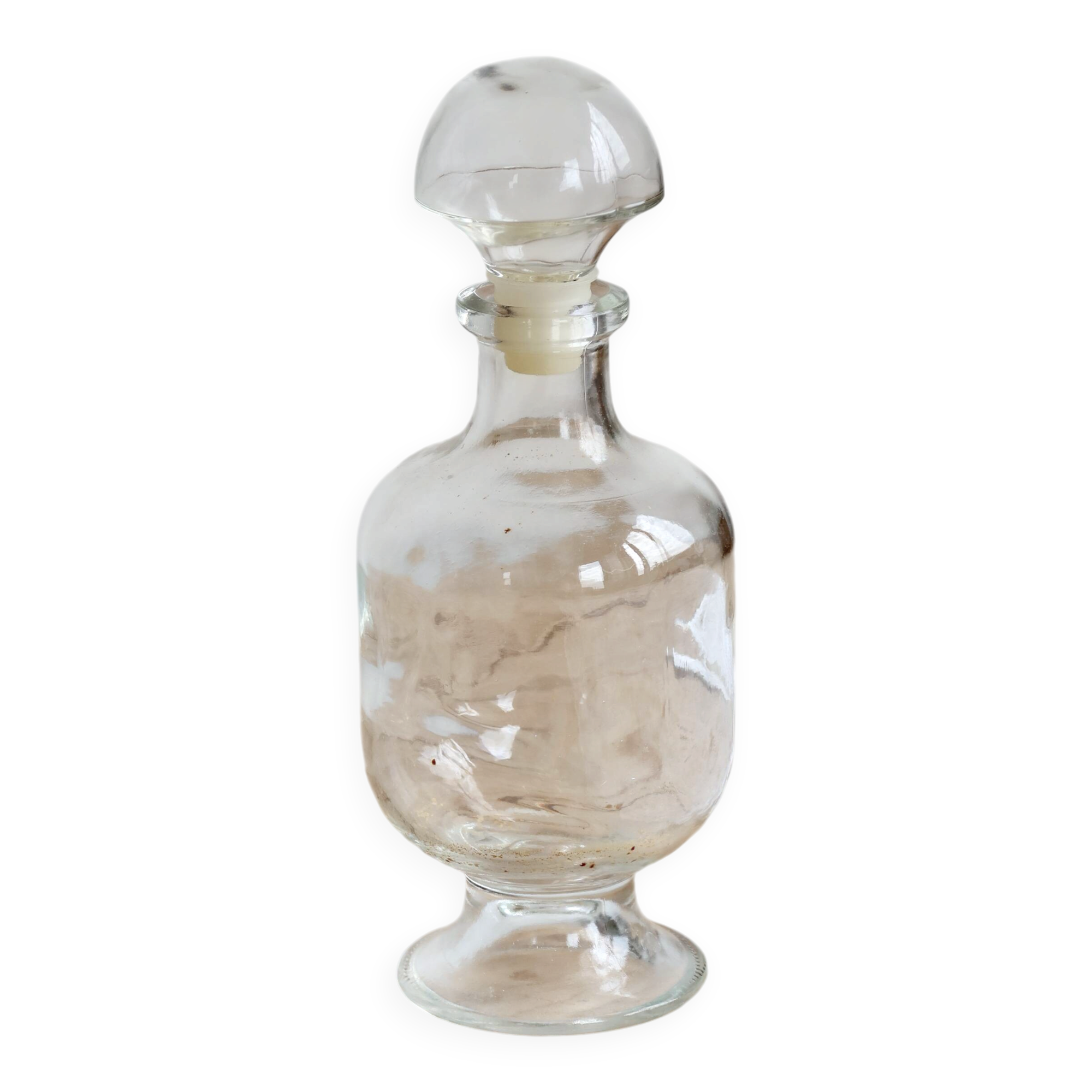 Vintage glass carafe with stopper