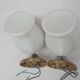 Pair of vintage bathroom gold and silver wall lights
