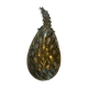 Empty silver metal pineapple pocket