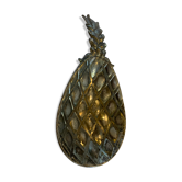 Vide poche ananas en métal argenté