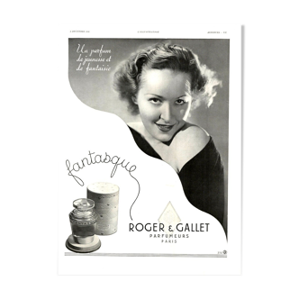 Vintage poster 30s Roger & Gallet perfume