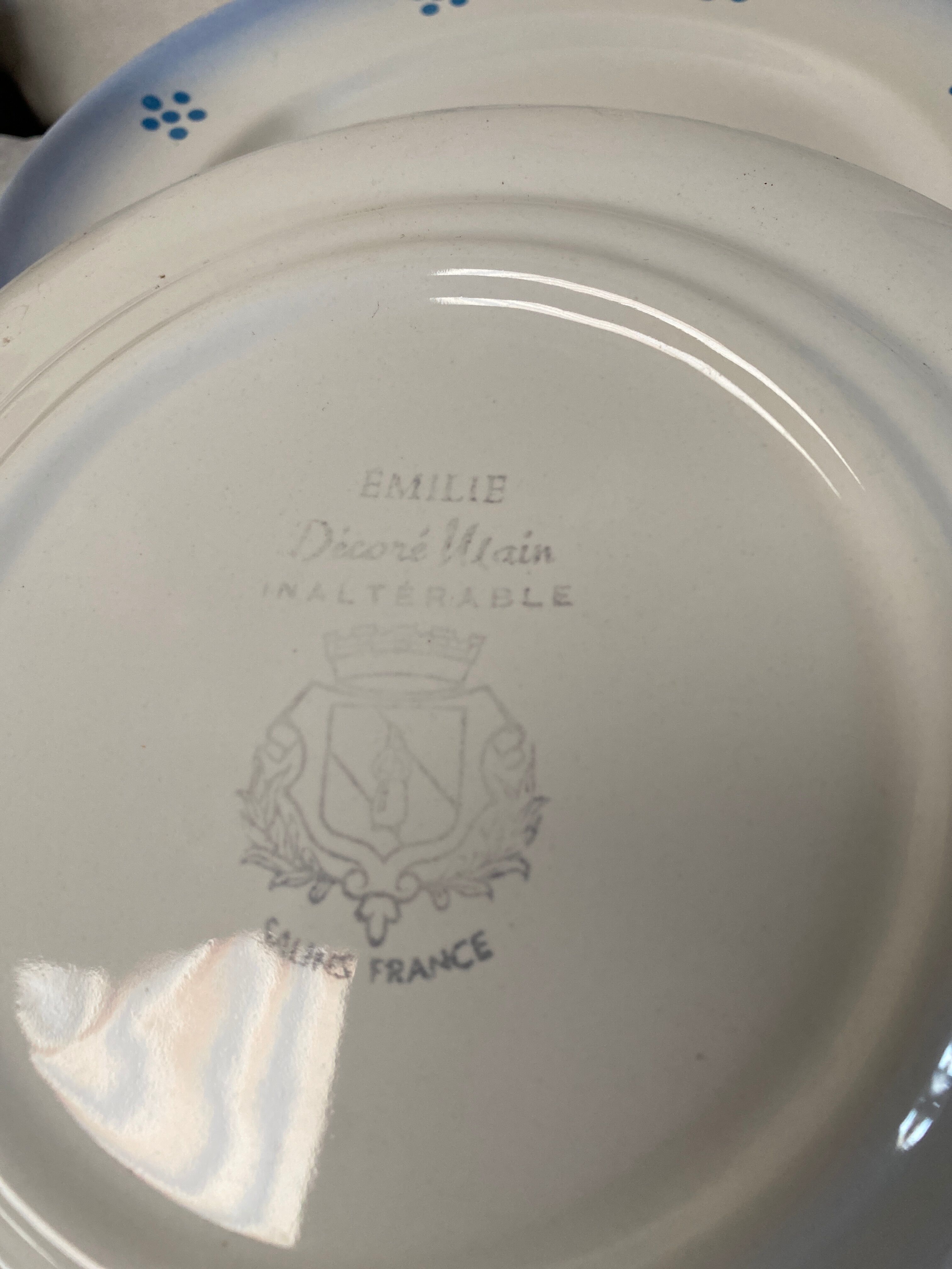 Set de 6 assiettes les Salins modèle Emilie