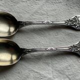 Service of 8 silver-plated metal moka spoons Boulenger