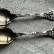 Service of 8 silver-plated metal moka spoons Boulenger