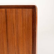 Cabinet de bar tambour en teck scandinave