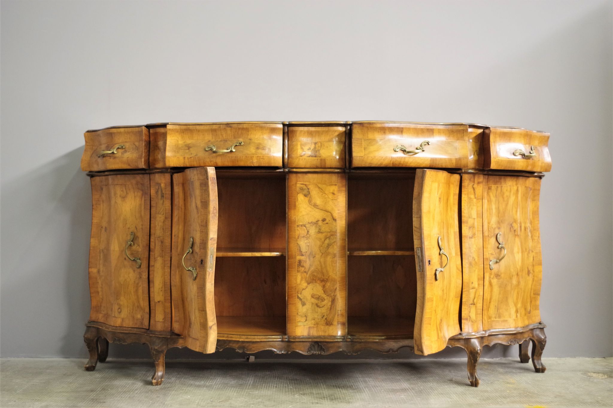 Walnut sideboard Mobilificio Del Fabro Udine, 1950