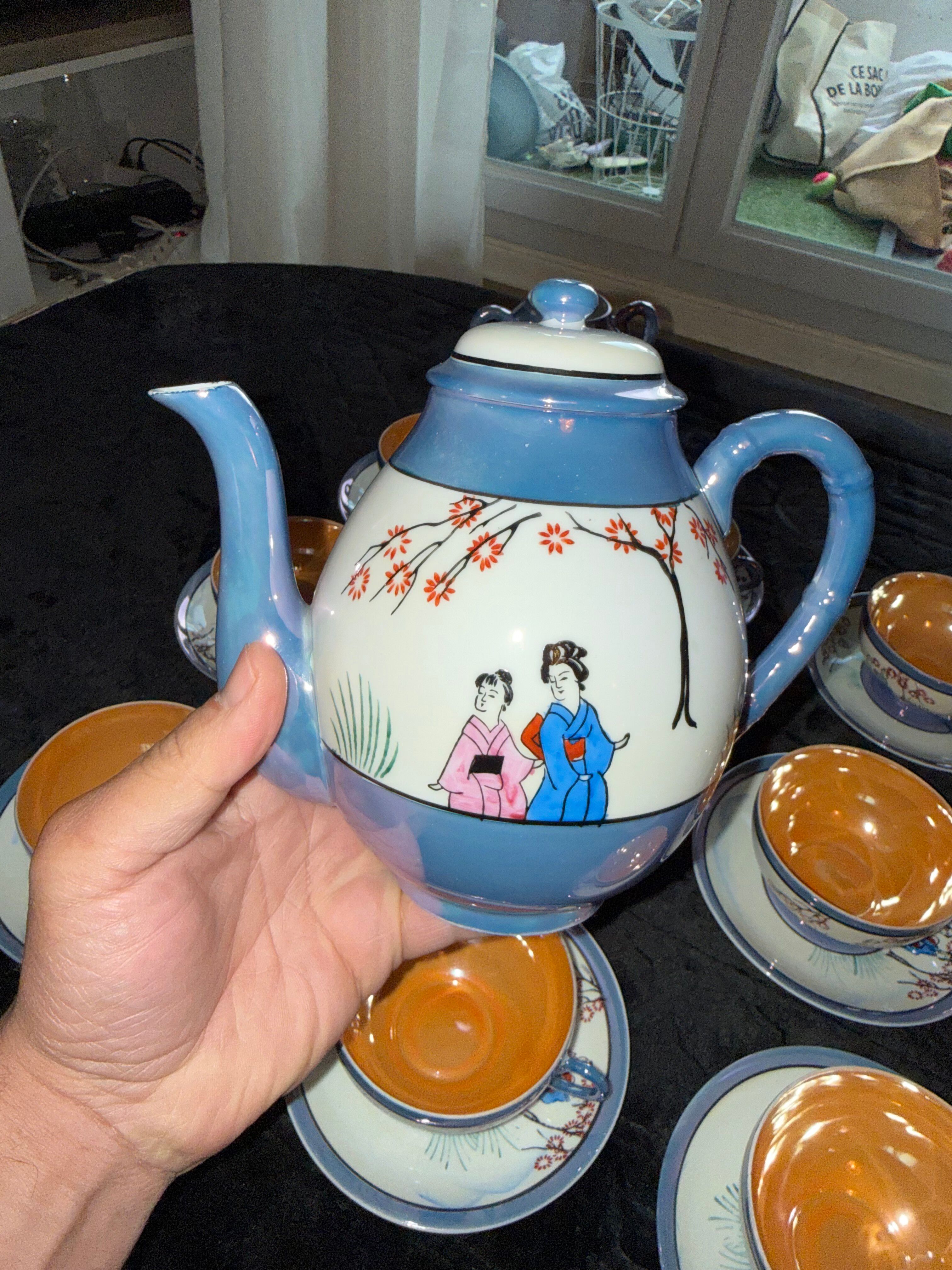 Service à café en porcelaine japonaise