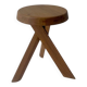 Tabouret vintage S31 en orme massif de Pierre Chapo vers 1970