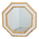 Vintage Octagonal Wall Mirror in Bamboo, Italy, 1960s
