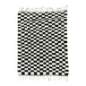 Tapis berbere beni ouarain blanc et noir165x235 cm