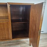Art Decò sideboard in walnut stained beech open space design