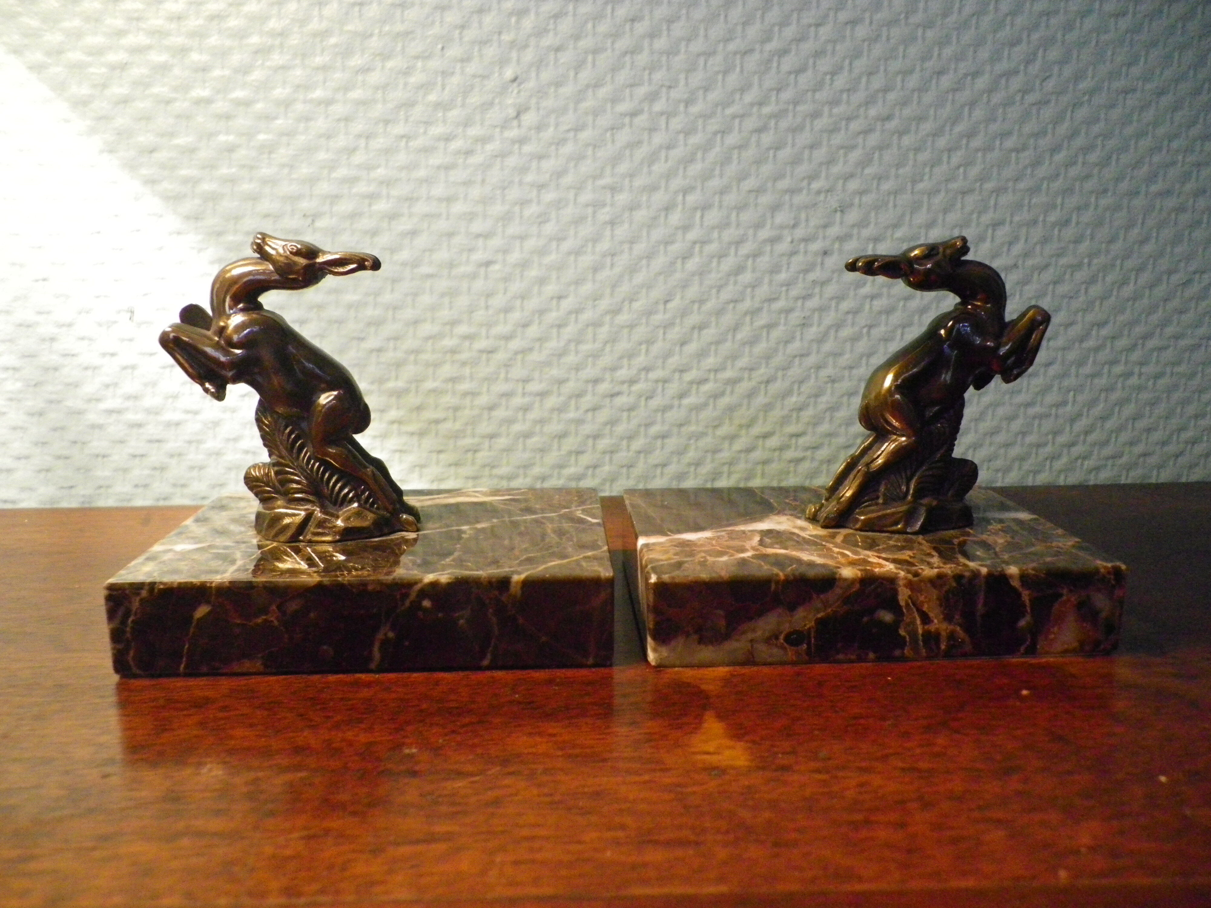 Bookend with antelopes