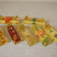 Set of 7 old knife rests 1970s resin inlays