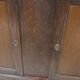 Vintage two-body display cabinet in oak from the 1950s.