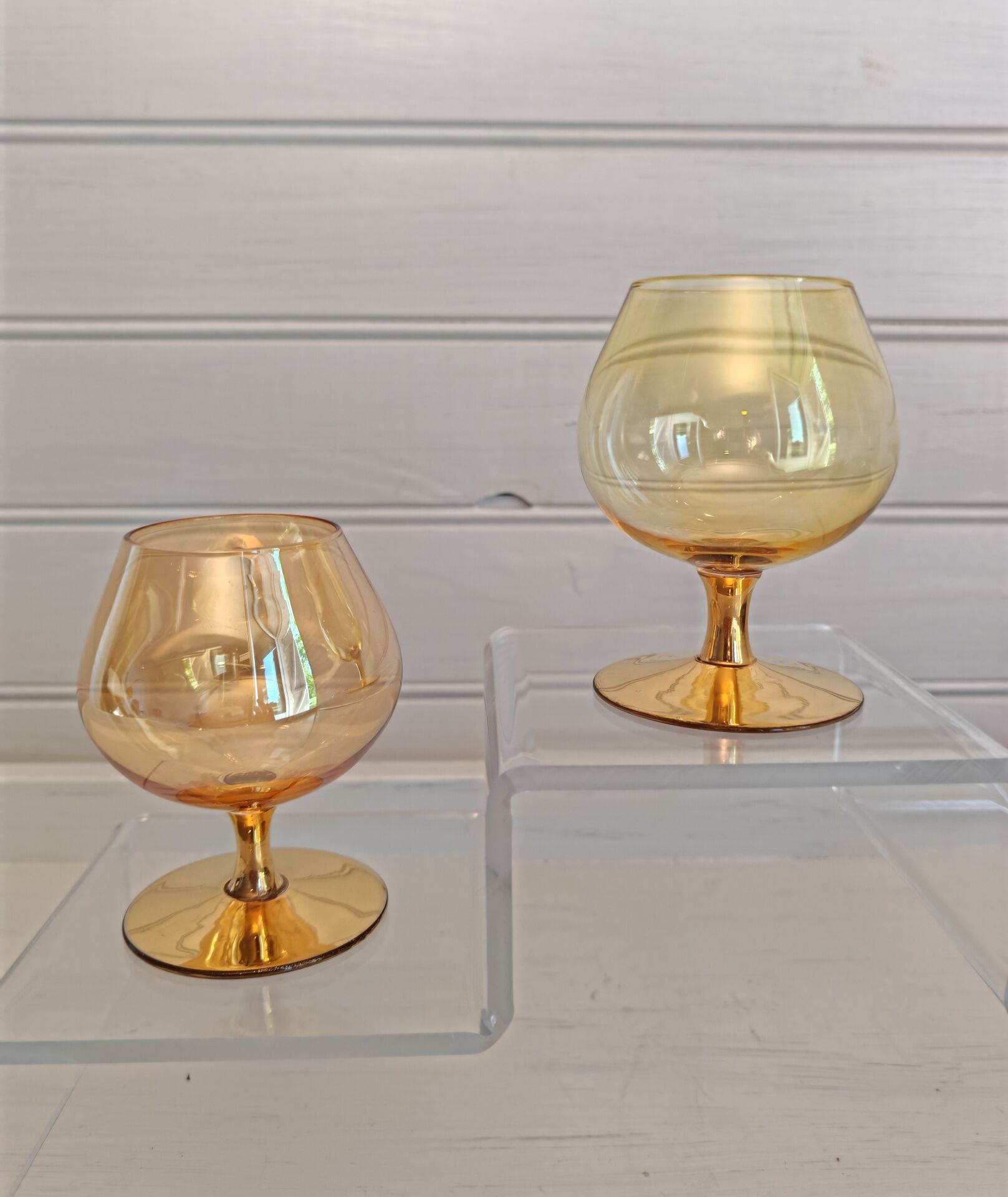 6 vintage cognac glasses