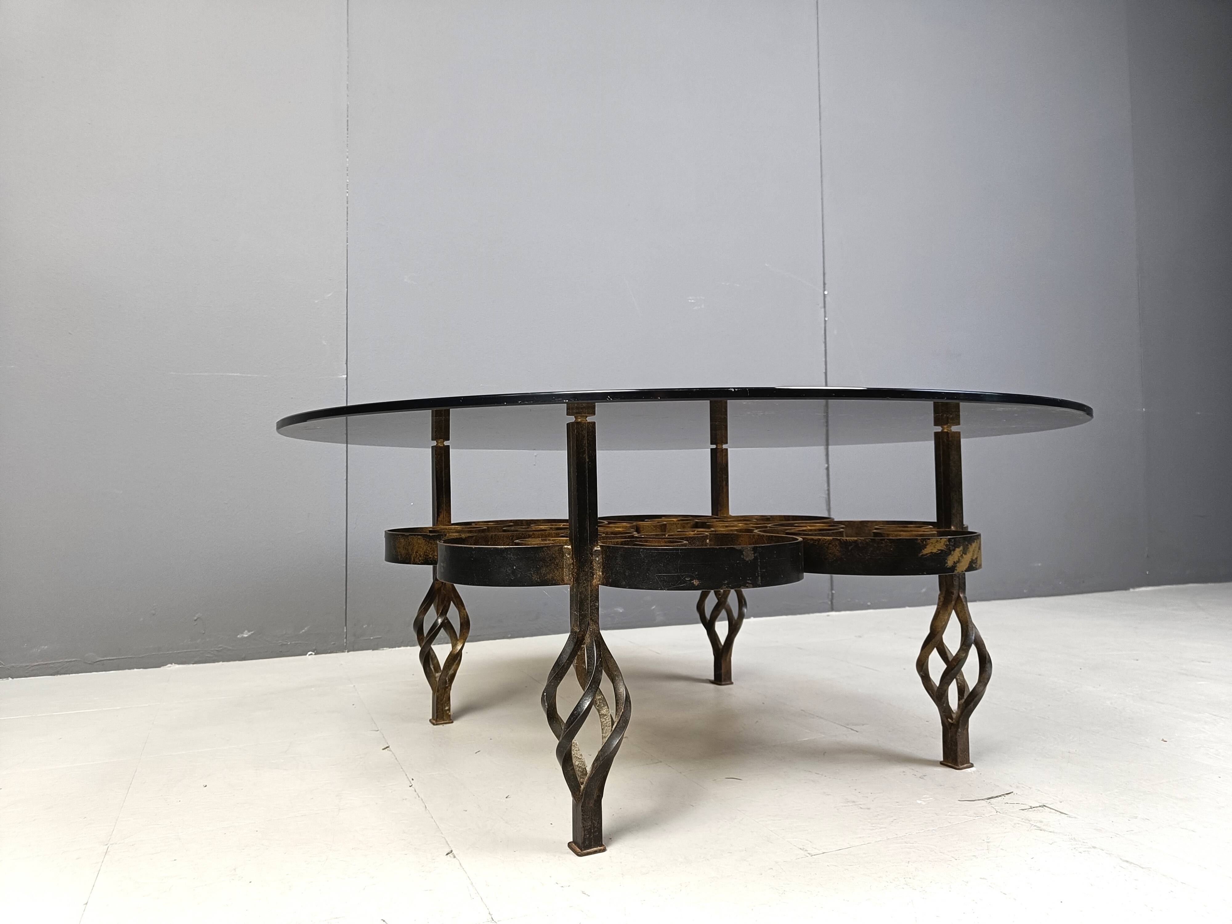 Brutalist Wrought iron coffee table 1970s