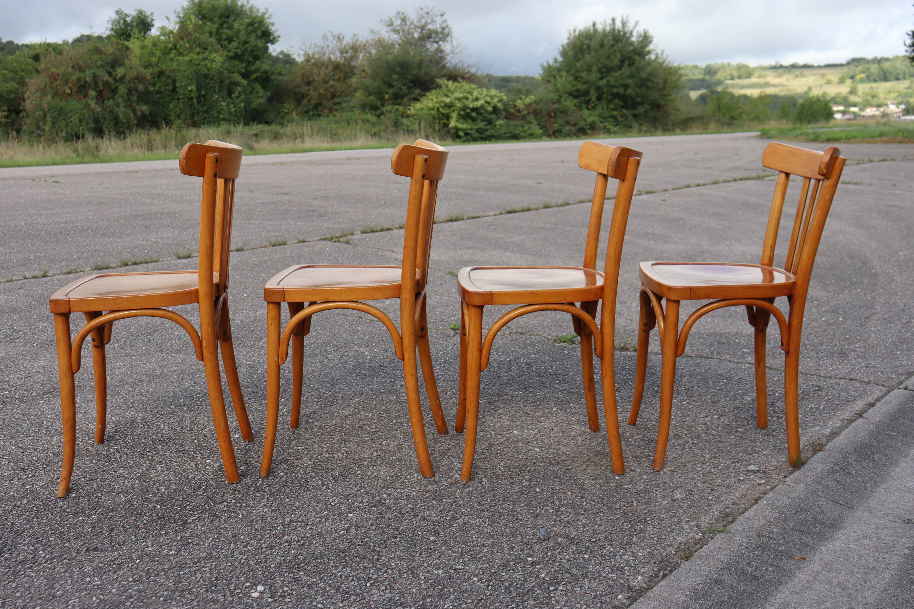 Set of 4 Baumann bistro chairs