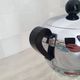 Sucrier collection "Bombé" inox 18/10 et bakélite par Alessi Alfra