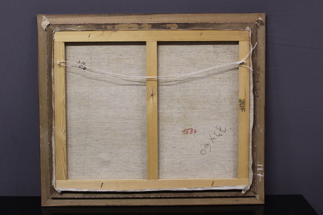 Oil on canvas Marine scene The entrance to Port XX