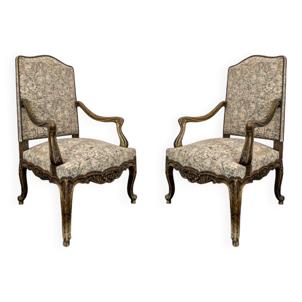 Paire de fauteuil de style Régence