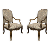 Pair of Regency style armchairs