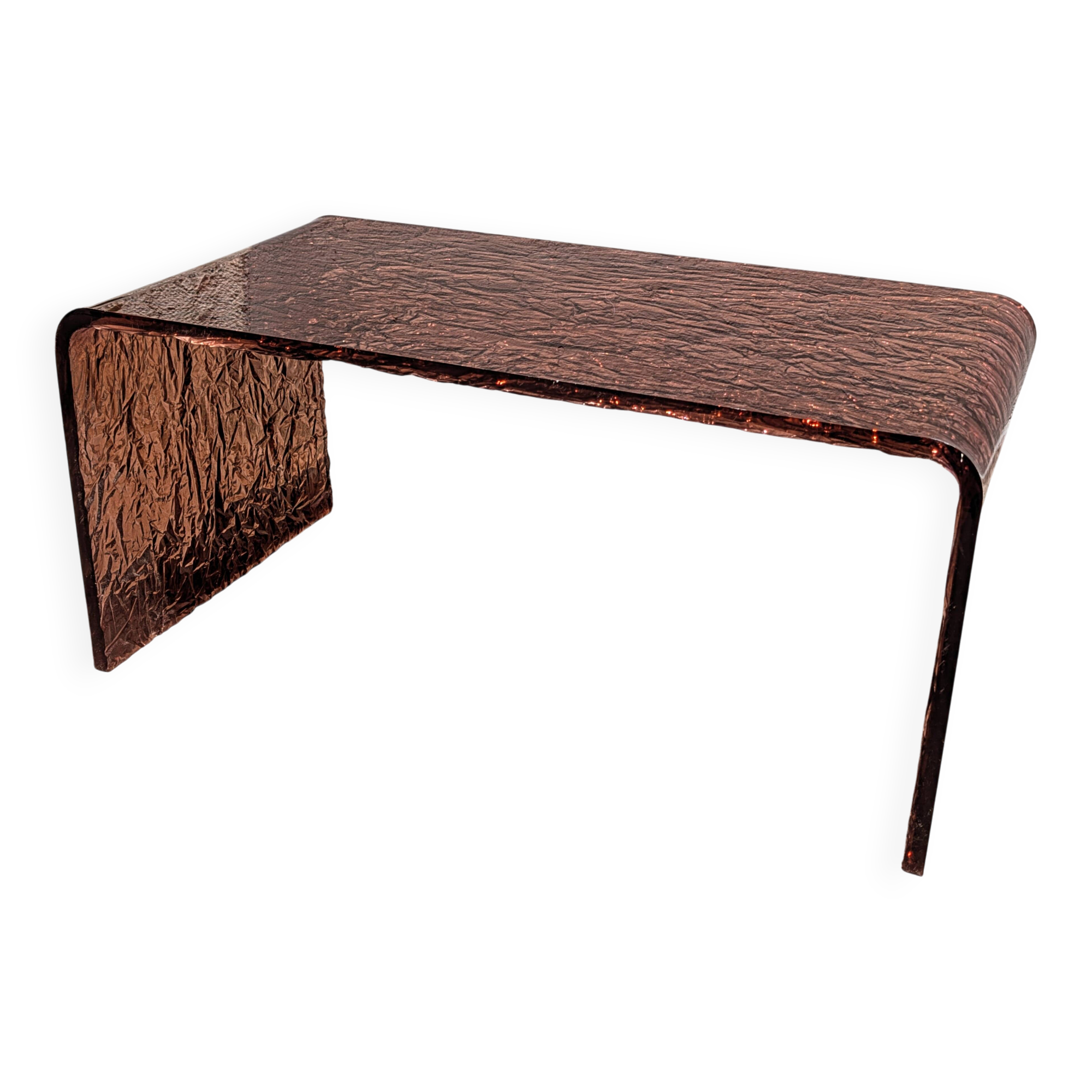 Smoked plexiglass coffee table
