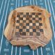 olive wood chess games, rustic handmade games
