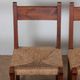 Ensemble de 6 chaises paillées en bois, travail français, 1950
