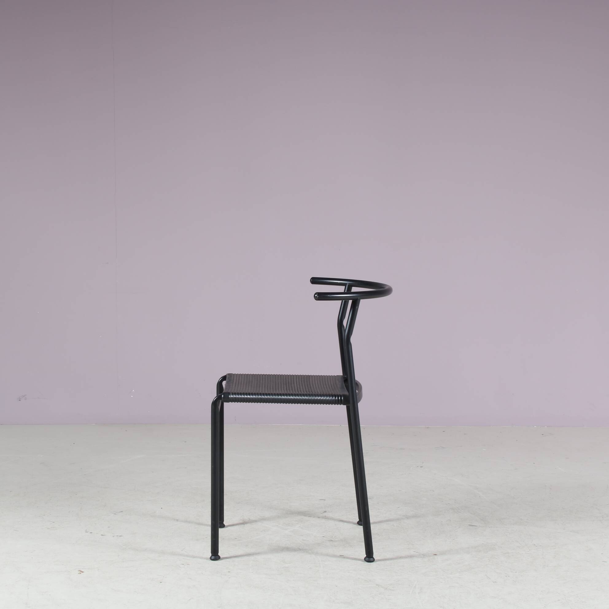 1980s Set of 6 “Café” dining chairs by Philippe Starck for Baleri, Italy