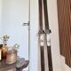Pair of vintage wooden skis 184cm