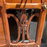 Porte-manteau antique en bronze, acacia et noyer de Français par Émile Galle